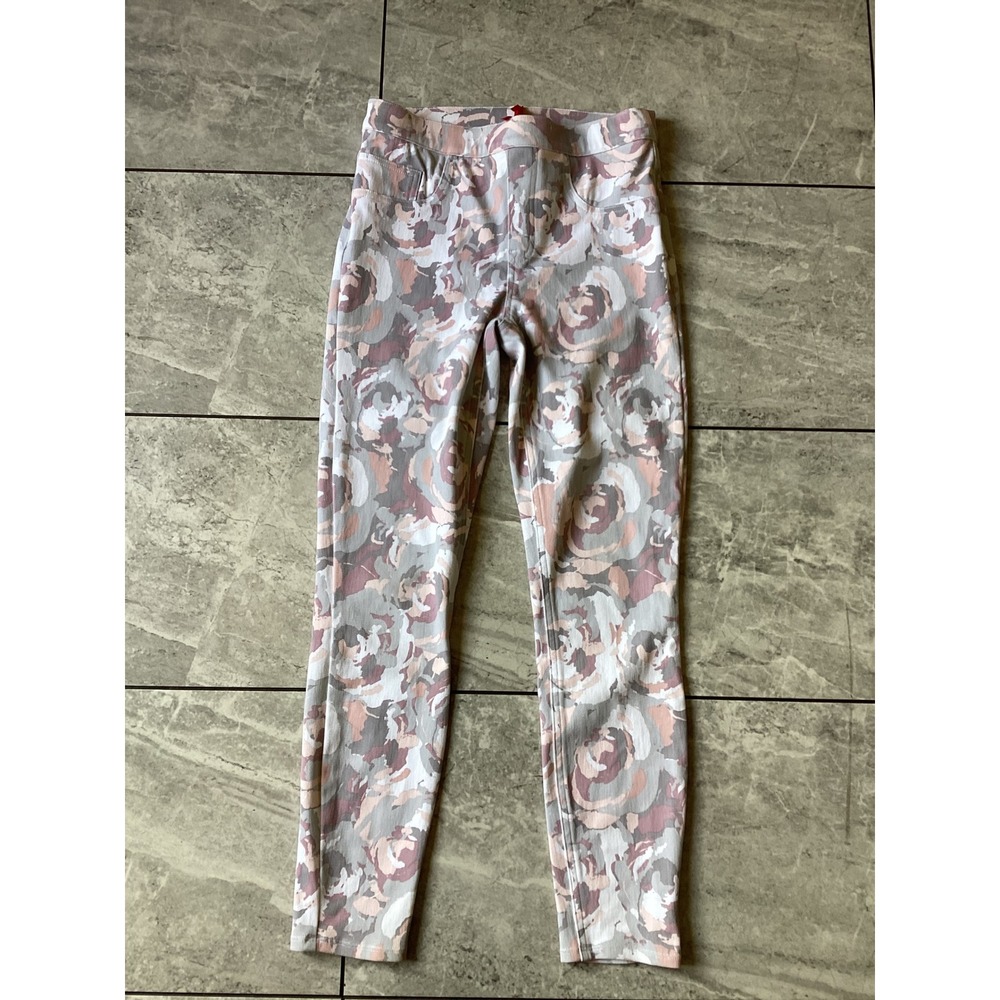 Spanx NWOT Jean-ish Ankle Leggings Womens Medium Floral Camo Print Pull On Denim